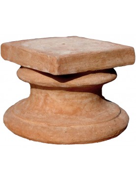 Base in terracotta H.18cm/19x19cm per teste o piccole sculture