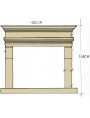 Simple fireplace with brackets