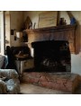Eleonora fireplace in limestone - farmhouse chimney hood