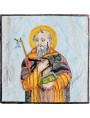 Saint Anthony the Great - votive majolica tile