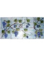 Maiolica tile with grapes
