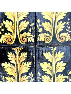 tipical anchient Sicilian edging majolica panel