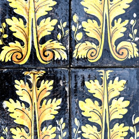 tipical anchient Sicilian majolica panel