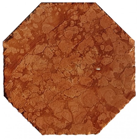 Stone floor with Hexagons and Triangles - limestone and red terracotta