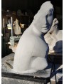 Marble crouched Afrodite bust