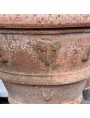 Pair of ancient Tuscan lemon pots in terracotta