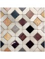 Basket floor in polychrome marbles with lozenge in white Carrara marble