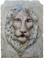 Concrete Lion Head garden mask Verrocchio