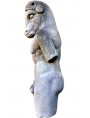 Minotaur sculpture in white limestone