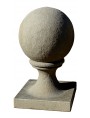 Ball Ø 35 cm with base 37x37 cm sandstone