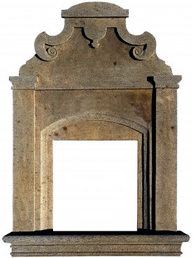 Peperino Fireplace Monoblock Frame