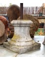 Turned marble stand marble and iron