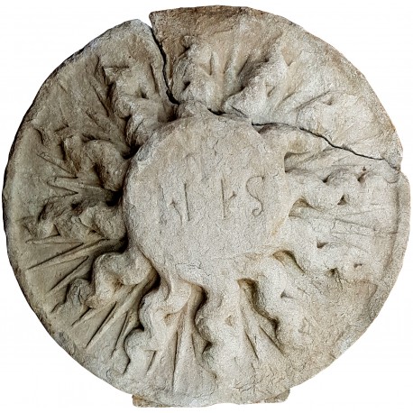 IHS in pietra arenaria grigia antico