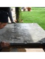 Stone table from 4 m long - original antique - three legs