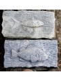 High relief in stone - Scorpaena scrofa hand-carved - red scorpionfish - Scorpaena scrofa