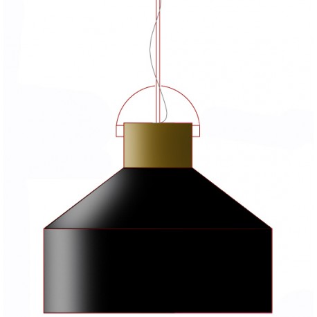 Industrial enamelled iron ceiling lights