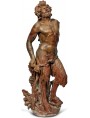 A FAUN - terracotta sculpture, height cm 171