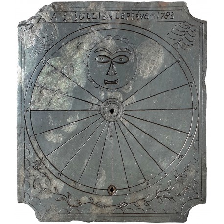 Octagonal sundial in Black slate from Franch