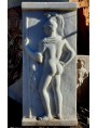 GREEK WARRIOR - statuary marble bas-relief