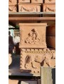 Terracotta box of Impruneta with cupids puttos