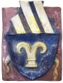 Stemma in maiolica della famiglia CARNESECHI - XIV secolo