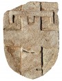 Stemma in pietra - croce genovese con chiave