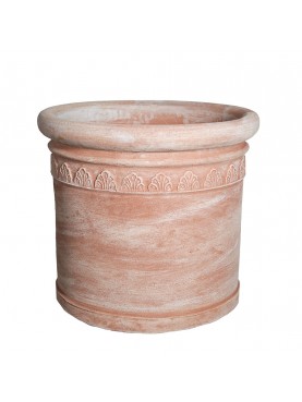 Cylindrical terracotta vase Ø40cms