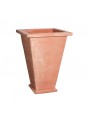 Terracotta pyramidal vase