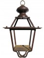 Tuscany forged-iron lantern with ring and lower support