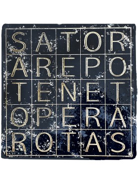 SATOR Square - rotas square - black slate