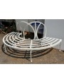 Semicircle forged iron tree bench