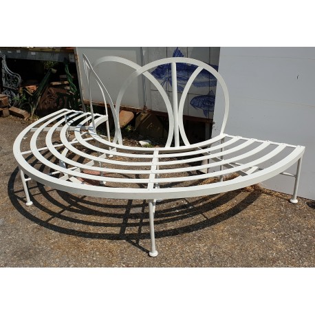Semicircle forged iron tree bench