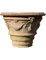 Pair of ancient Tuscan lemon Ø62cms pots in terracotta Medici's vases