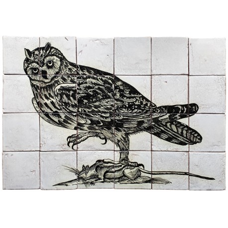 Tiles Panel Owl by Aldrovandi