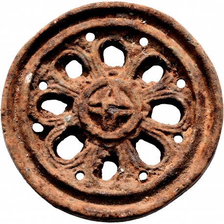 Neapolitan ancient round Cast-iron decoration for garden-gates