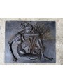 Fireplace slab from the Deco period - woman with wheat