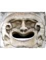 Mascherone in marmo bianco Carrara - copia della famosa maschera pisana