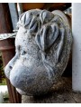 Fountain masks in limestone