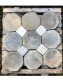 antico pavimento in Ardesia con tozzetto in marmo a piastrelle ottagonali