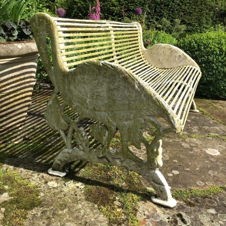 Original Cast Iron Garden Bench And, Garden Benches Wood And Cast Iron