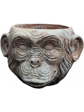 Cachepot zoomorfo in terracotta - Scimmia