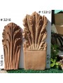 Terracotta flowerbed with straight acanthus leaf
