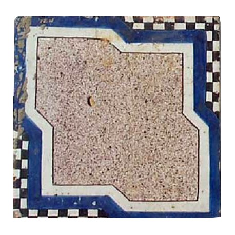 Sponged tile maiolica