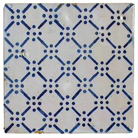 Ancient majolica tile - Gerbino manufacture - Sicily