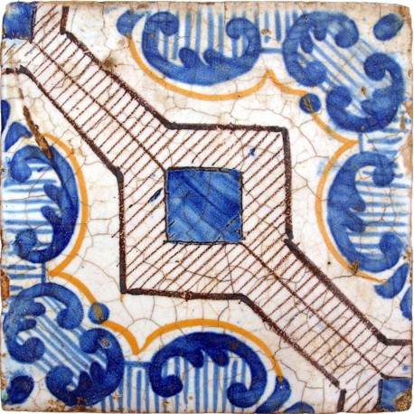 Majolica ancient tile