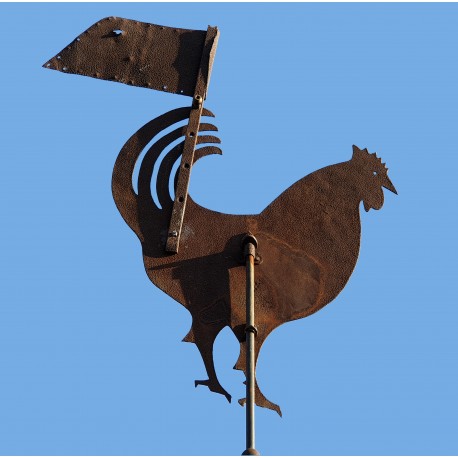 Sicilian antique wind cock in WROUGHT IRON