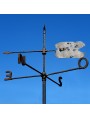 Tuscan antique windvane in WROUGHT IRON