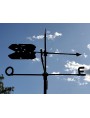 Tuscan antique windvane in WROUGHT IRON