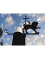 Ancient crusader lion with upwind apparatus - weathervane
