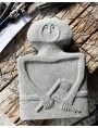 Prehistoric statue reproduction from Lunigiana Belt and Axe